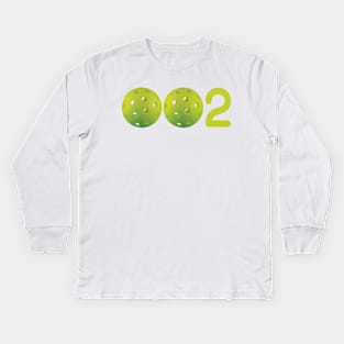 Zero zero Two - Pickleball Kids Long Sleeve T-Shirt